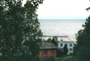 Lake Baikal, the museum and houses