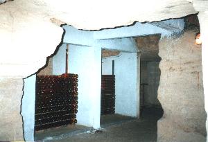 Real caves, full of wine bottles...