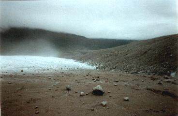 The Root glacier and morenes