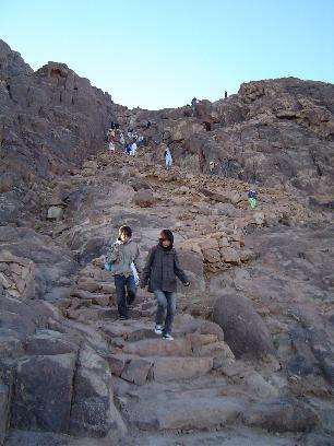 The stairs on mount Sinai