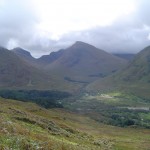 The Three Sisters as seen from the Pap of Glencoe